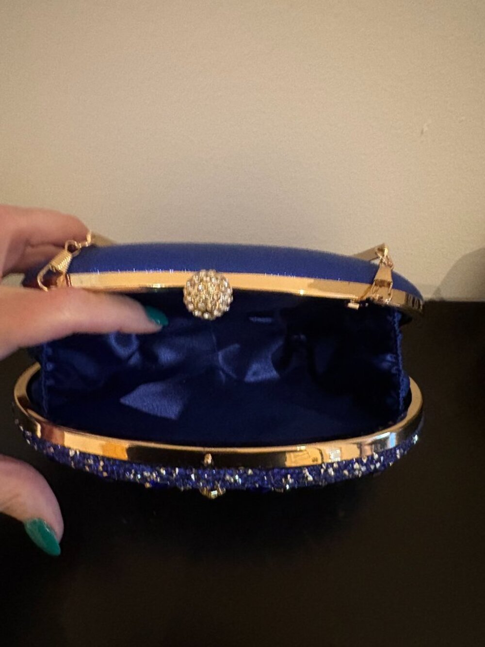Women's Evening Bag Sparkly Rhinestone Clutch Purse - Picture 7 of 7